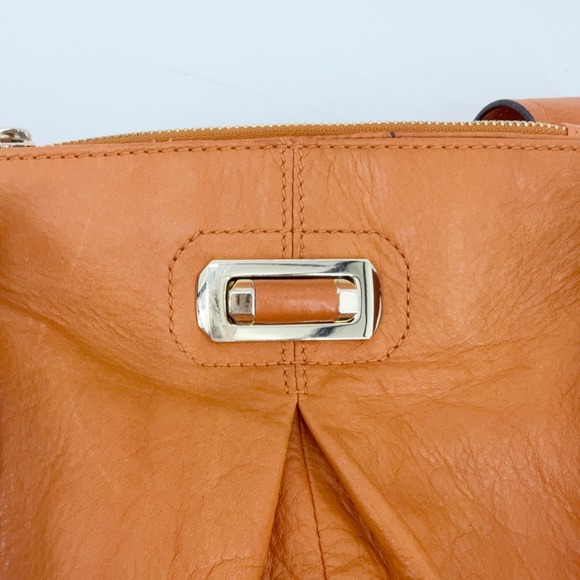 B. Makowsky Dunaway Glove Leather Tote Nutmeg Leather Hobo Shoulder Bag Gift - Picture 4 of 16